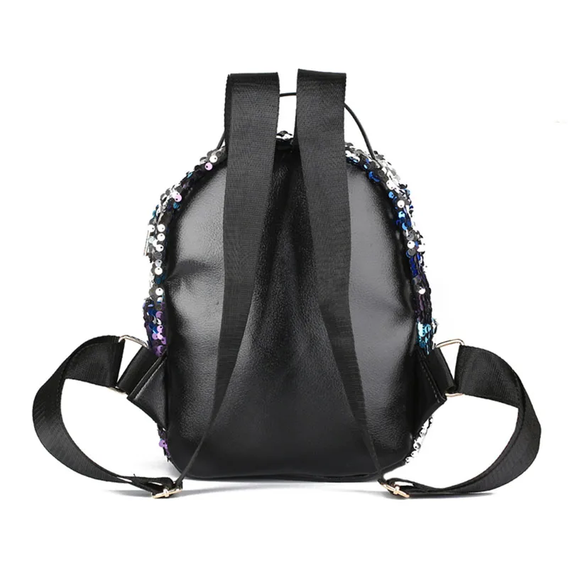 Модный маленький рюкзак с блестками женский серебристый 2020 маленькие черные