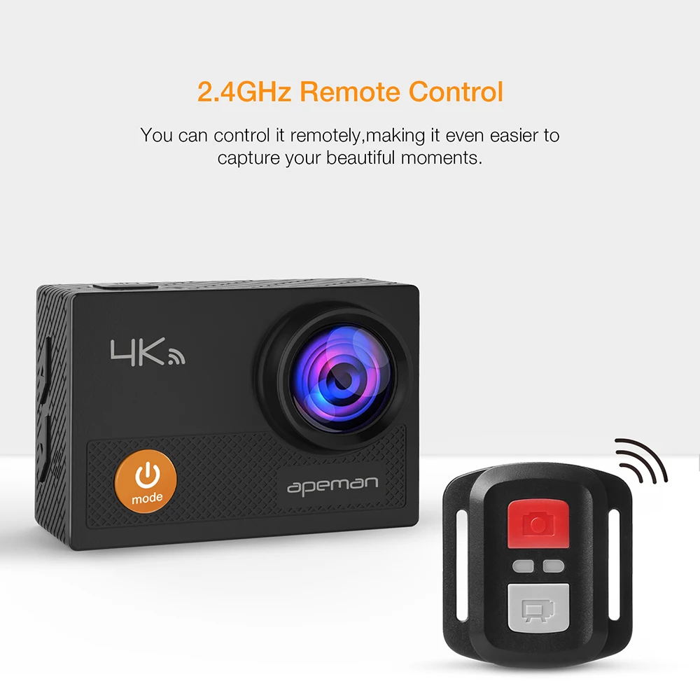 Apeman экшн Камера A77 4 К 1080 P подводная экшен фотоаппарат профессионал Wi-Fi спорт шлем