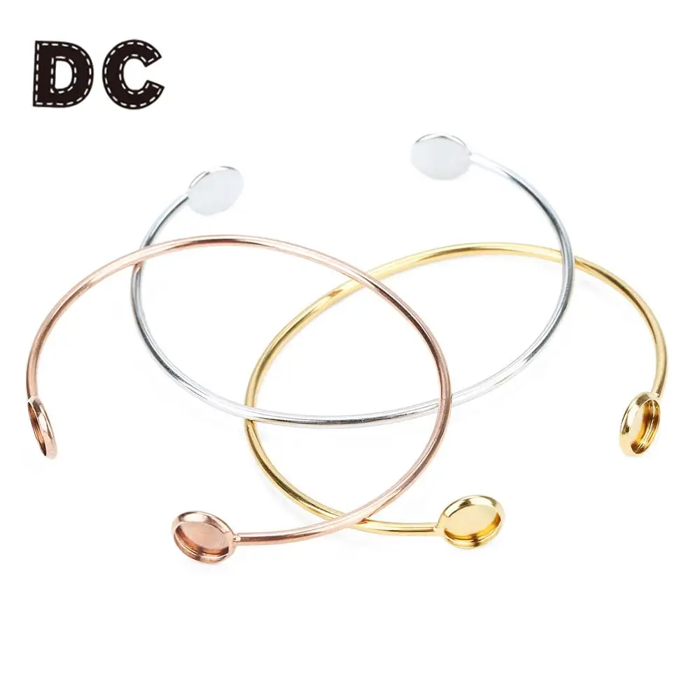 DC 1 шт. основа для браслета из нержавеющей стали Diy позолоченный браслет пустые