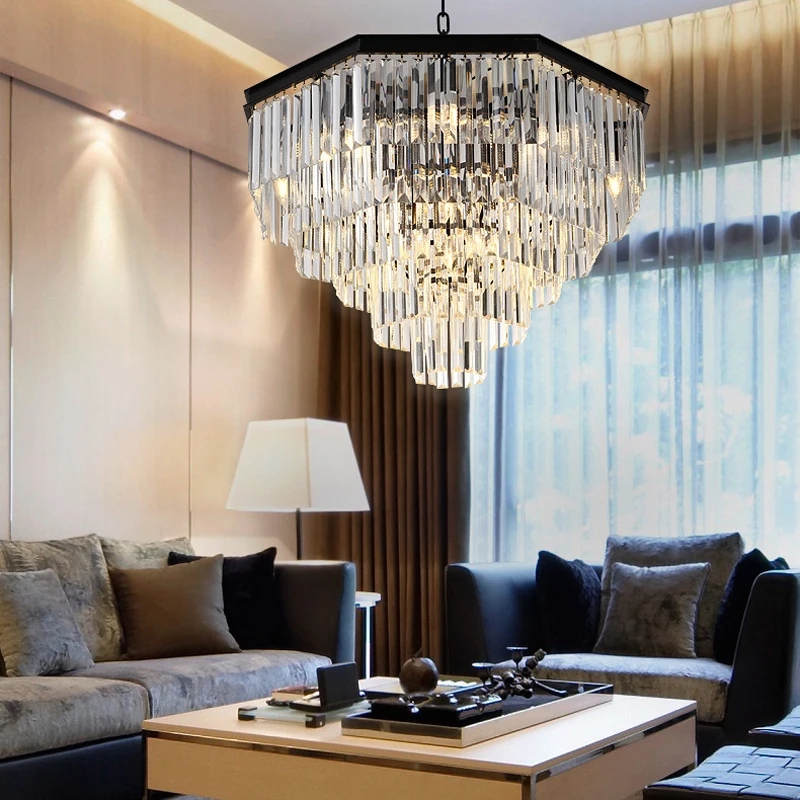 Простая восьмиугольная хрустальная лампа в скандинавском стиле ретро люстра для