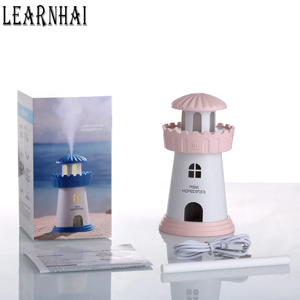LEARNHAI 150 мл Маяк ультразвуковой увлажнитель воздуха USB DC5V диффузор портативный