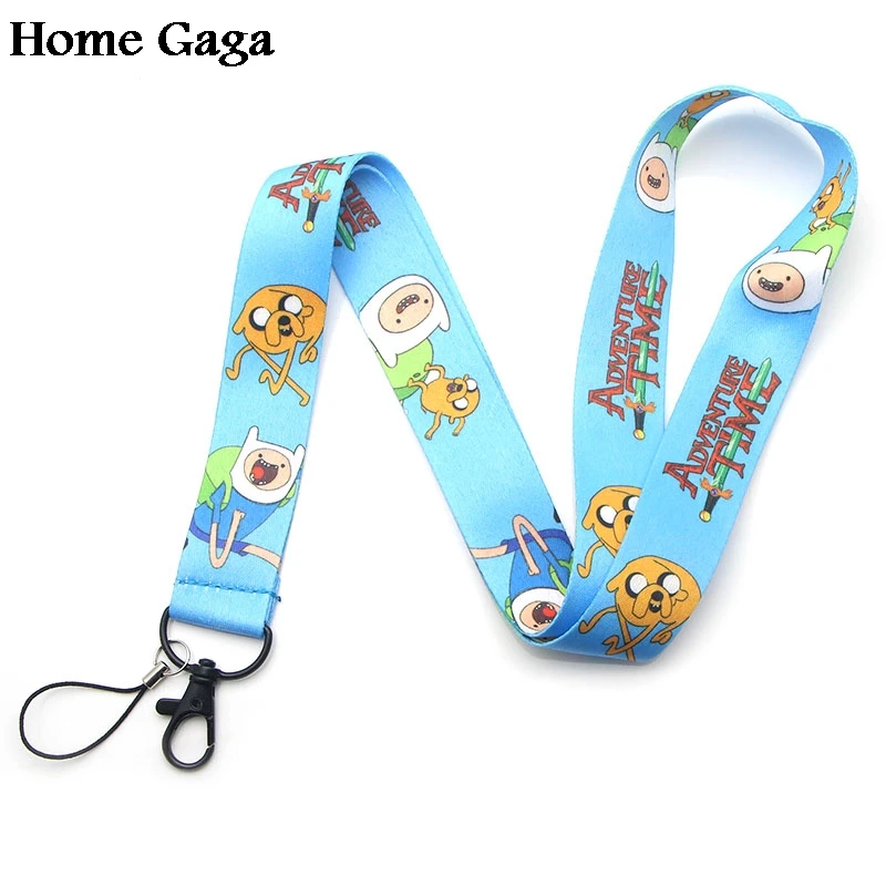 Homegaga время приключений мультфильм дети lanyards шеи ремни для телефонов ключи бисера футляры для идентификационных карт брелок тесьма D0757