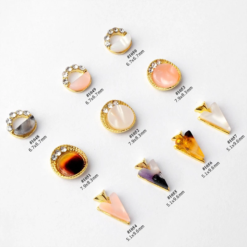 5 шт набор страз с плоской задней янтарные камешки для дизайна ногтей Мрамор - Фото №1