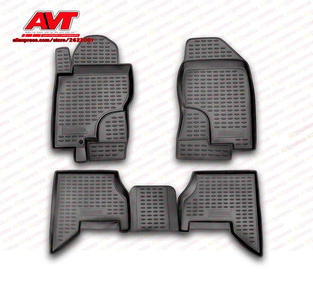 Коврики для Nissan Pathfinder 2005 2010 4 шт. резиновые коврики Нескользящие аксессуары