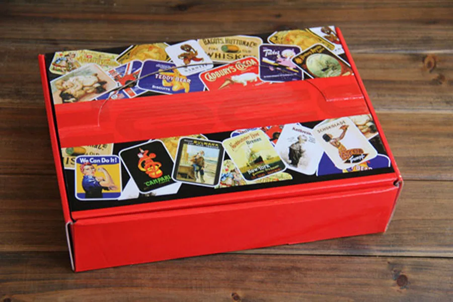 Мини коробка для хранения 32 шт./лот с цветочным дизайном маленькая жестяная