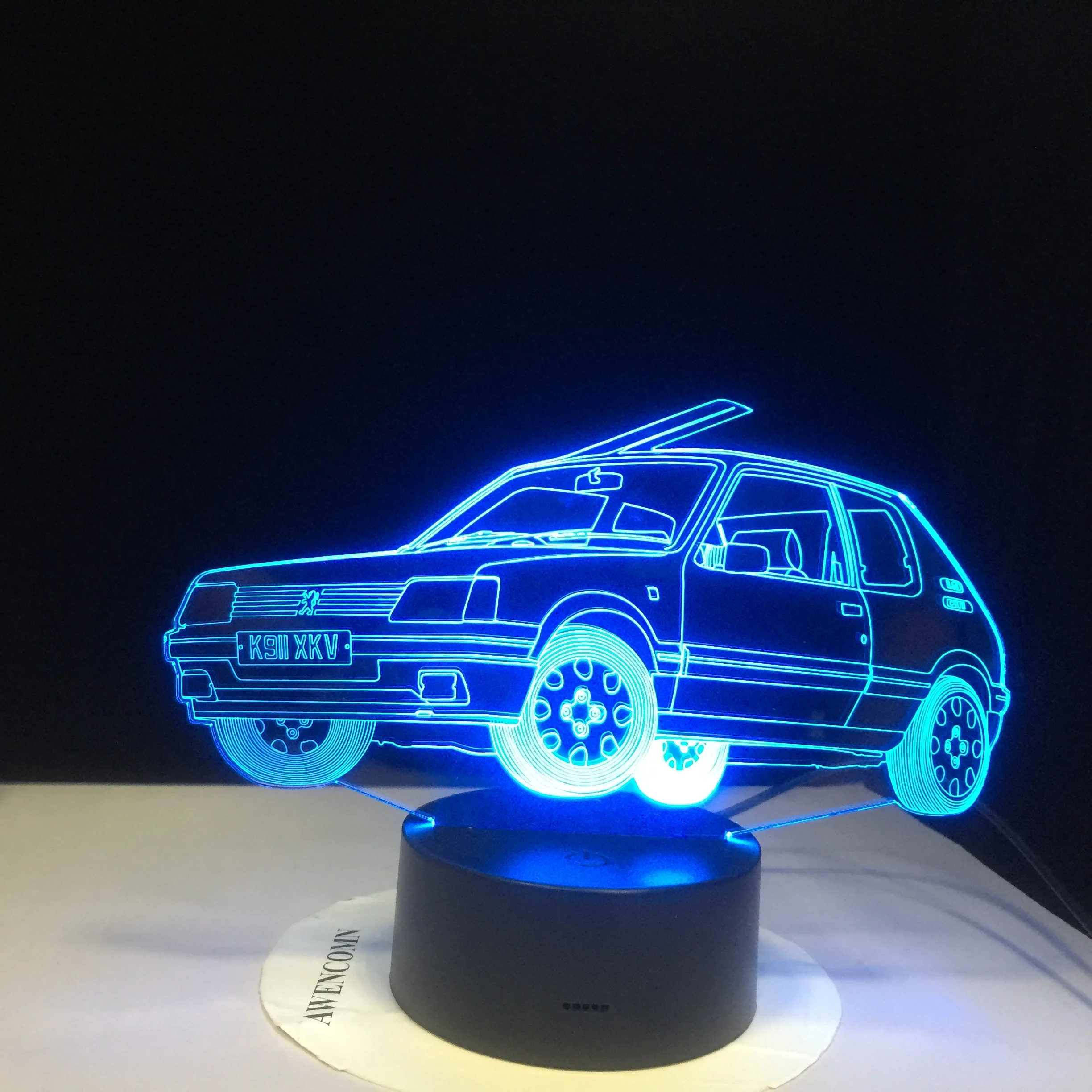 Creative 3D Lamp Night Light Supper Car Ferrari Table 7 Colors Changing Desk Novelty Led Lights Dropshipping | Лампы и освещение