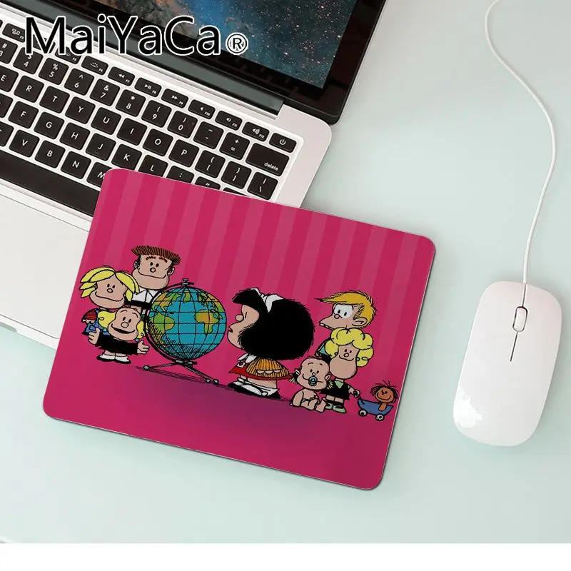 No Lock Edge18x22cm Maiya Mafalda высокоскоростной резиновый коврик для компьютерной мыши ПК игровой коврик для мыши - Цвет: No Lock Edge18x22cm