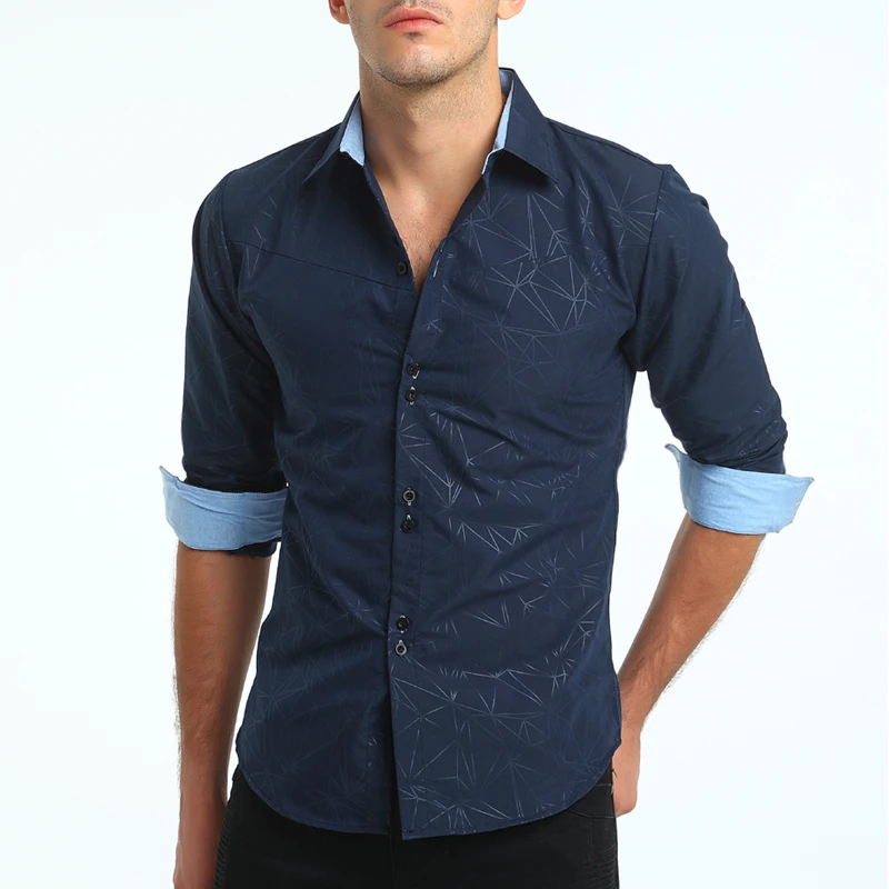 Для Мужчин's Фирменная Новинка с длинными рукавами и принтом Рубашки для