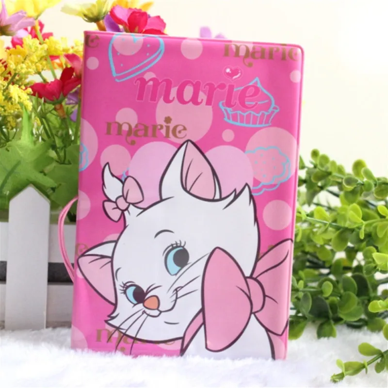 Новые Мультяшные кожаные обложки для паспорта Marie из ПВХ, Модный милый чехол для паспорта с кошкой для путешествий, женские держатели для паспорта для ID карт