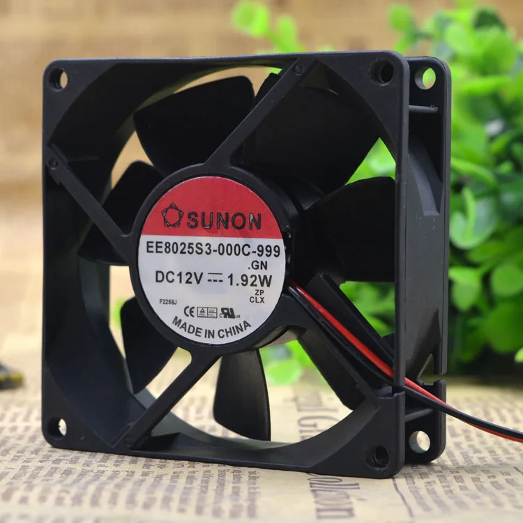 Бесплатная доставка. EE80251S2 Q010 999 8025 8 см 12 v 1 6 W чехол вентиляторы|case fan|fan cm12 fan |