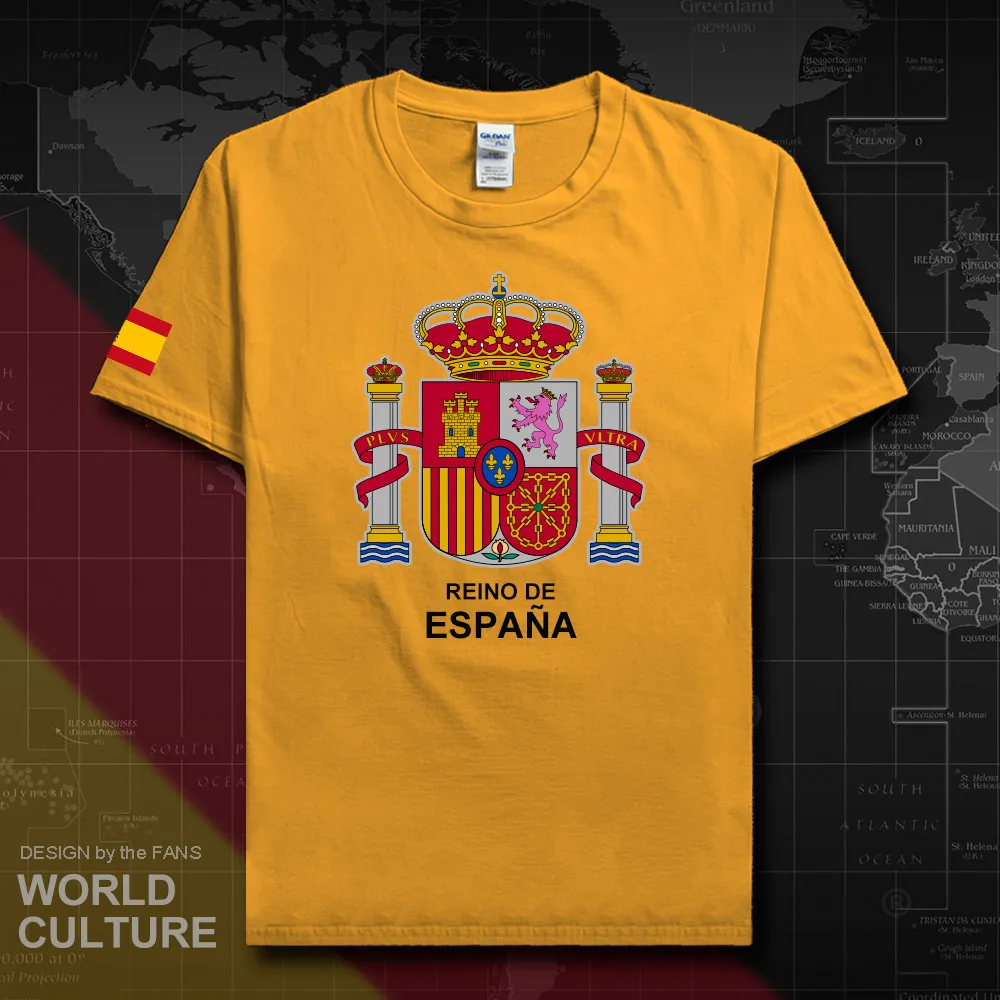 Футболка мужская с надписью Kingdom of Spain Espana 2018 хлопок|Мужские футболки| |