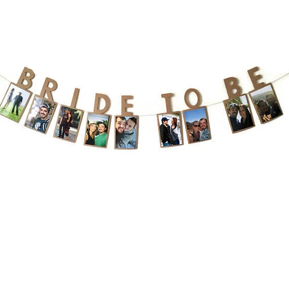 Женская бумажная фотогирлянда Свадебный флаг с надписью Bride To Be блестящее