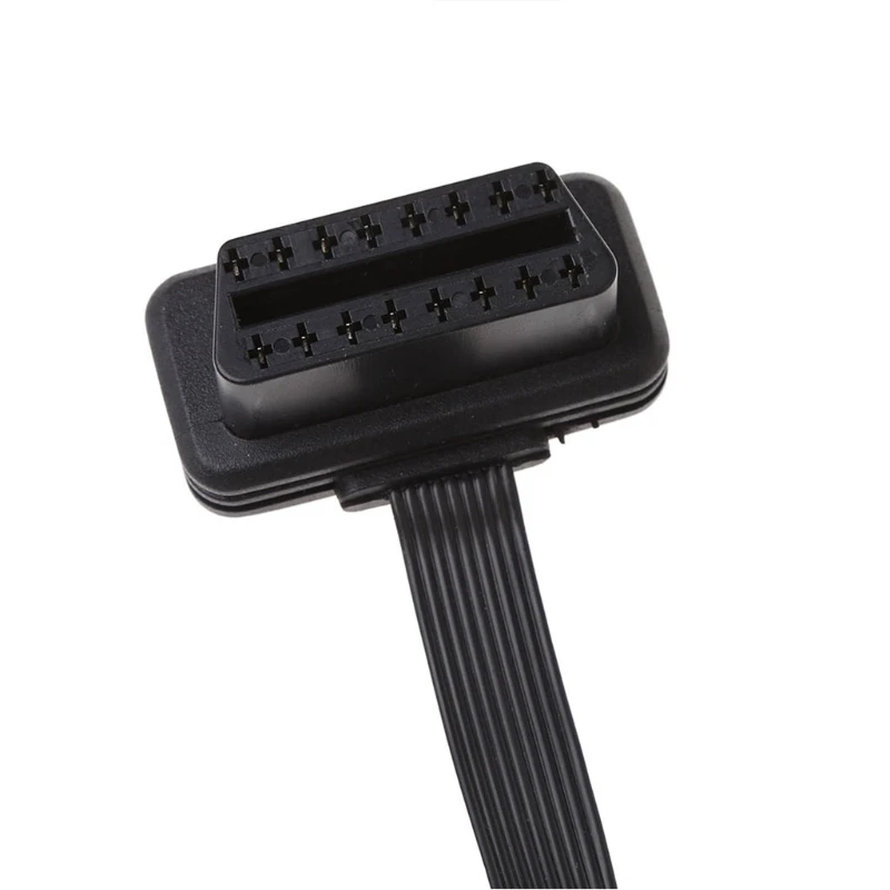 

16 Pin OBD2 Male To Double Female Splitter Flat Thin Y Connector Extension Cable