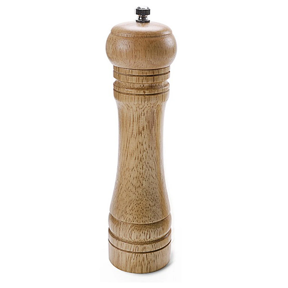 Large log color Полезная мельница для соли и перца, Высококачественная мельница для перца из твердой древесины с сильной регулируемой керамическая фреза, кухонные инструменты, мельница для перца - Цвет: Large log color