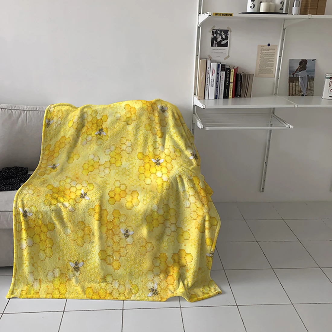 Одеяло с рисунком пчелы, меда, пчелы, теплое одеяло из микрофибры, фланелевое одеяло, декоративное одеяло для спальни, s для кроватей