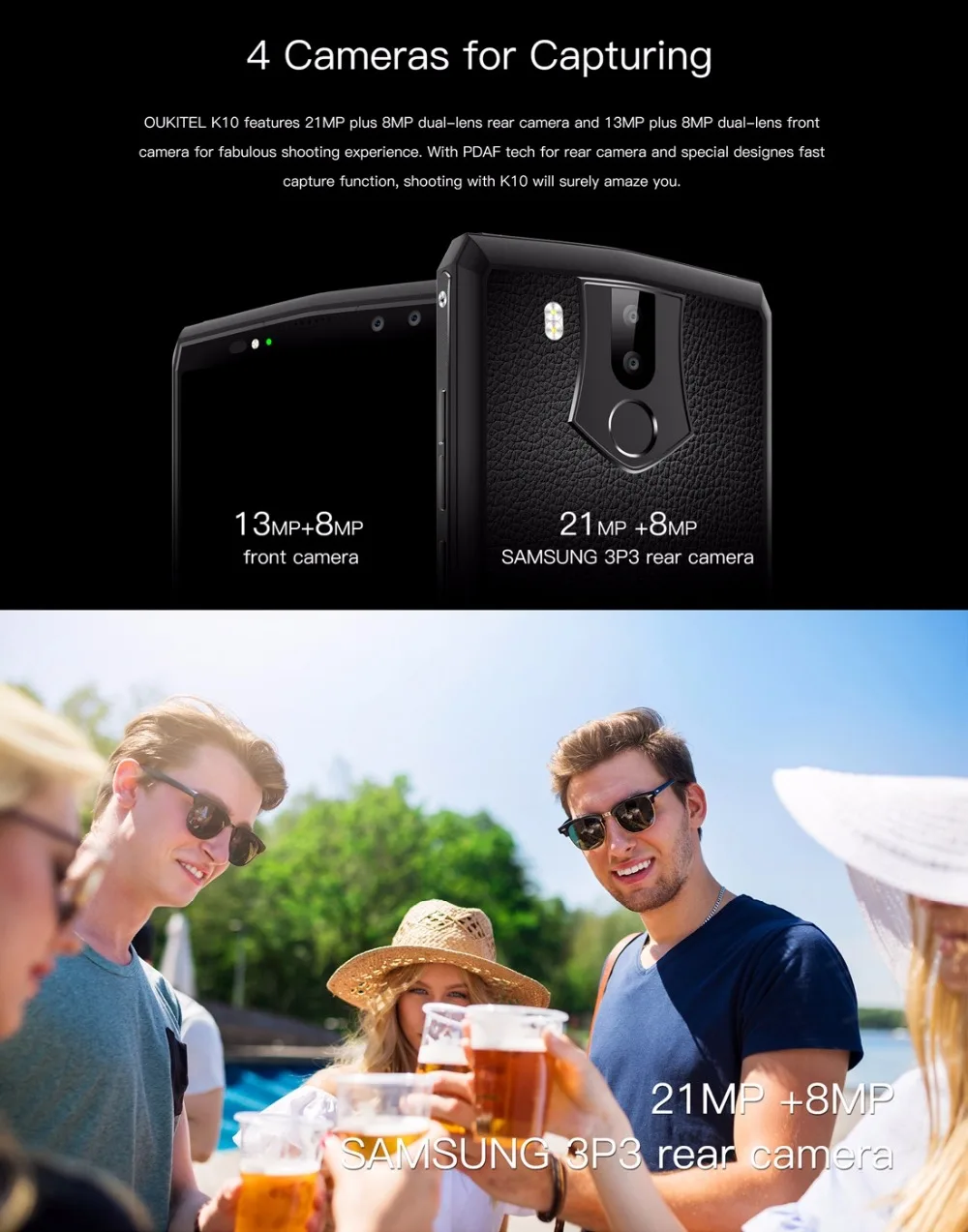 Oukitel K10 6.0 &quot18:9 FHD + Уход за кожей лица ID 4 г смартфон Android 7.1 OS 11000 мАч супер Батарея