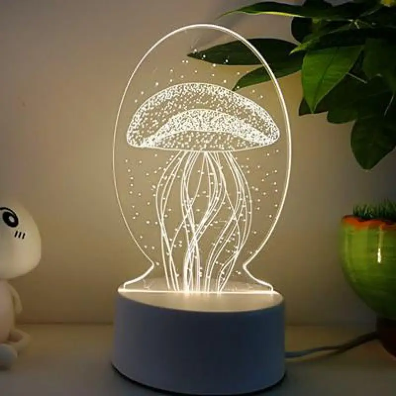 Настольные 3D лампы Lamparas De Table для гостиной 3 меняющихся цвета настольная лампа