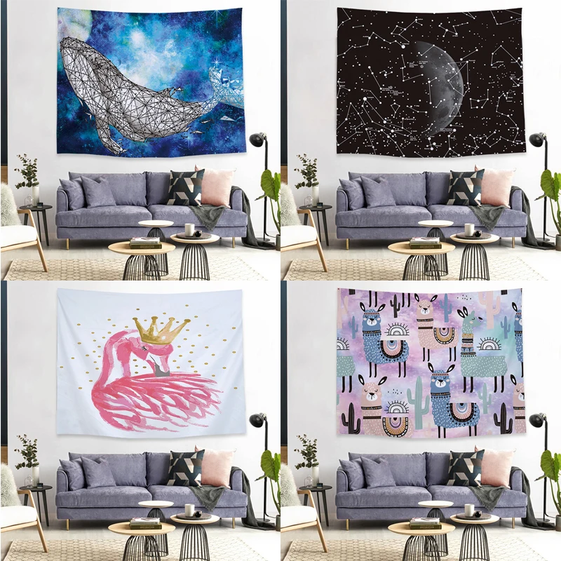 Новый КИТ Фламинго Galaxy настенный гобелен хиппи ретро домашний декор Йога пляжный