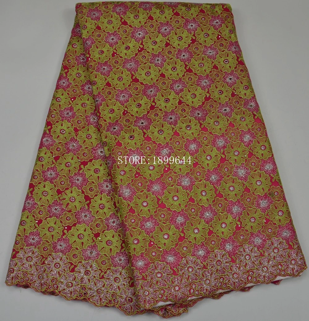 

French Lace Fabric High Class African Laces Fabric Charming Swiss voile lace With Stones Embroidery For Sewing Dresse ML1309