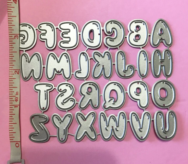 Ufurty Скрапбукинг 26 шт./компл. A-Z алфавитов резки металла умирает Craft нашивки с тиснением Трафареты изготовление бумажных карточек шаблон