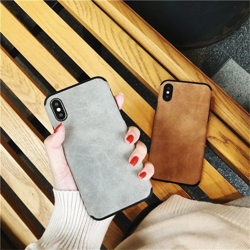 Simple Suede cloth phone Cases For iphone XS Max XR Matte soft silicon Case for 7 8 6 6s plus case cover capa |