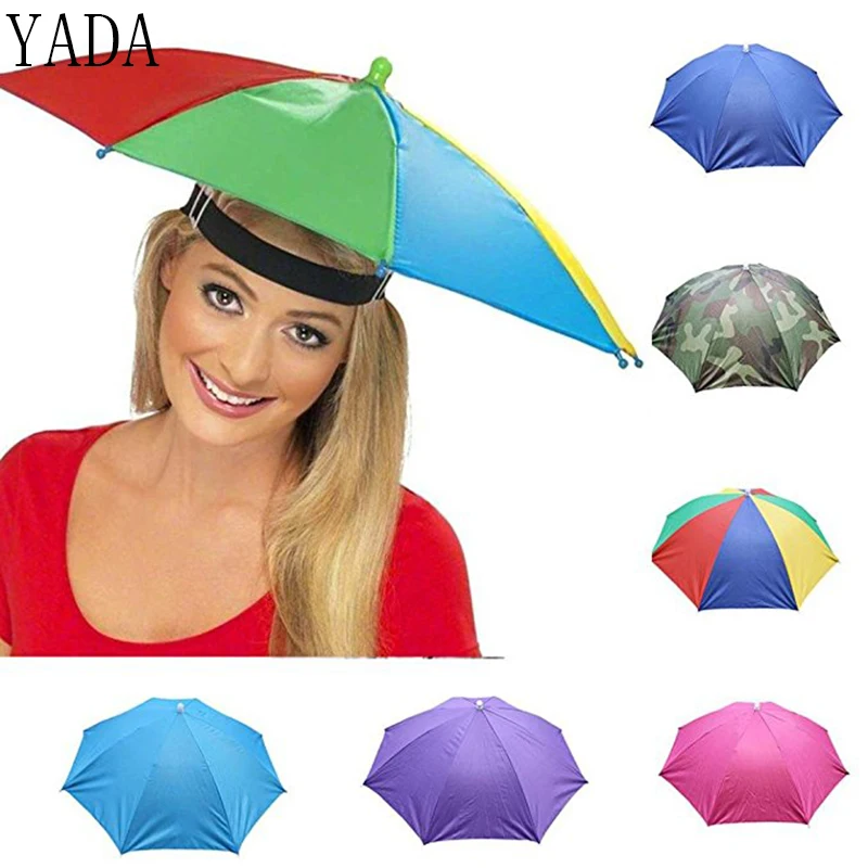 Шапка-зонтик YADA YS0018 складная, многоцветная водонепроницаемая, для защи...