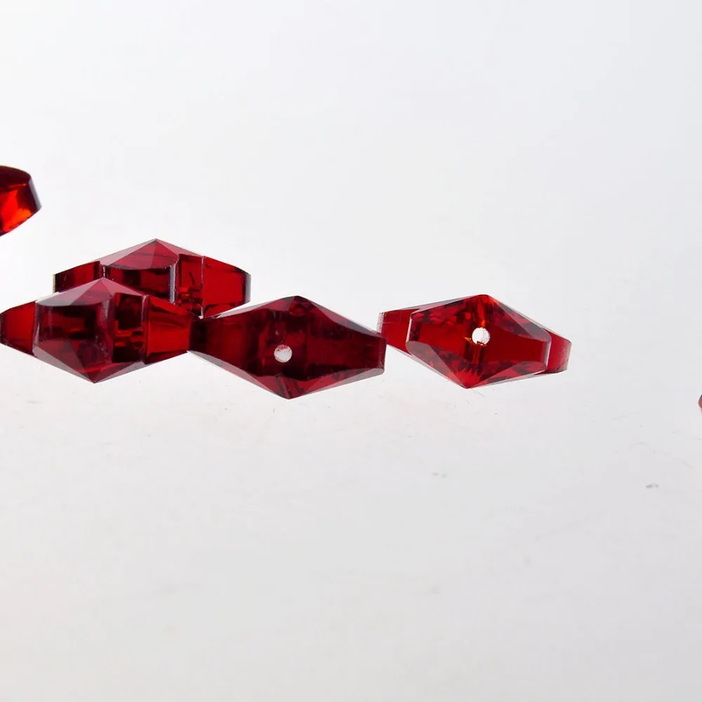 200 шт. красная стеклянная лампа с кристаллами Бабочка бусины соединители 14 мм
