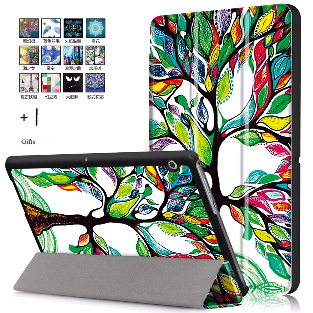 Чехол для планшета Huawei MediaPad T3 10 9 6 дюйма умный кожаный чехол книжка с подставкой и