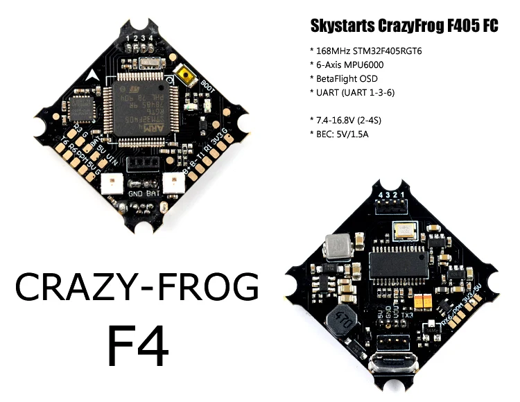2-4S F4 FC бесщеточный контроллер полета ESC OSD Smart Audio(без RX) с кабелем XT30 для бесщеточного дрона Whoop CrazyFrog Flytower