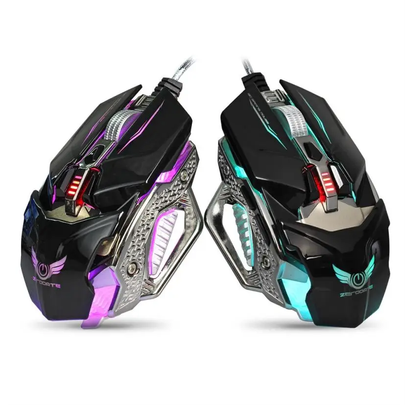 Проводная мышь MOSUNX бесшумная USB оптическая игровая эргономичная с цветной