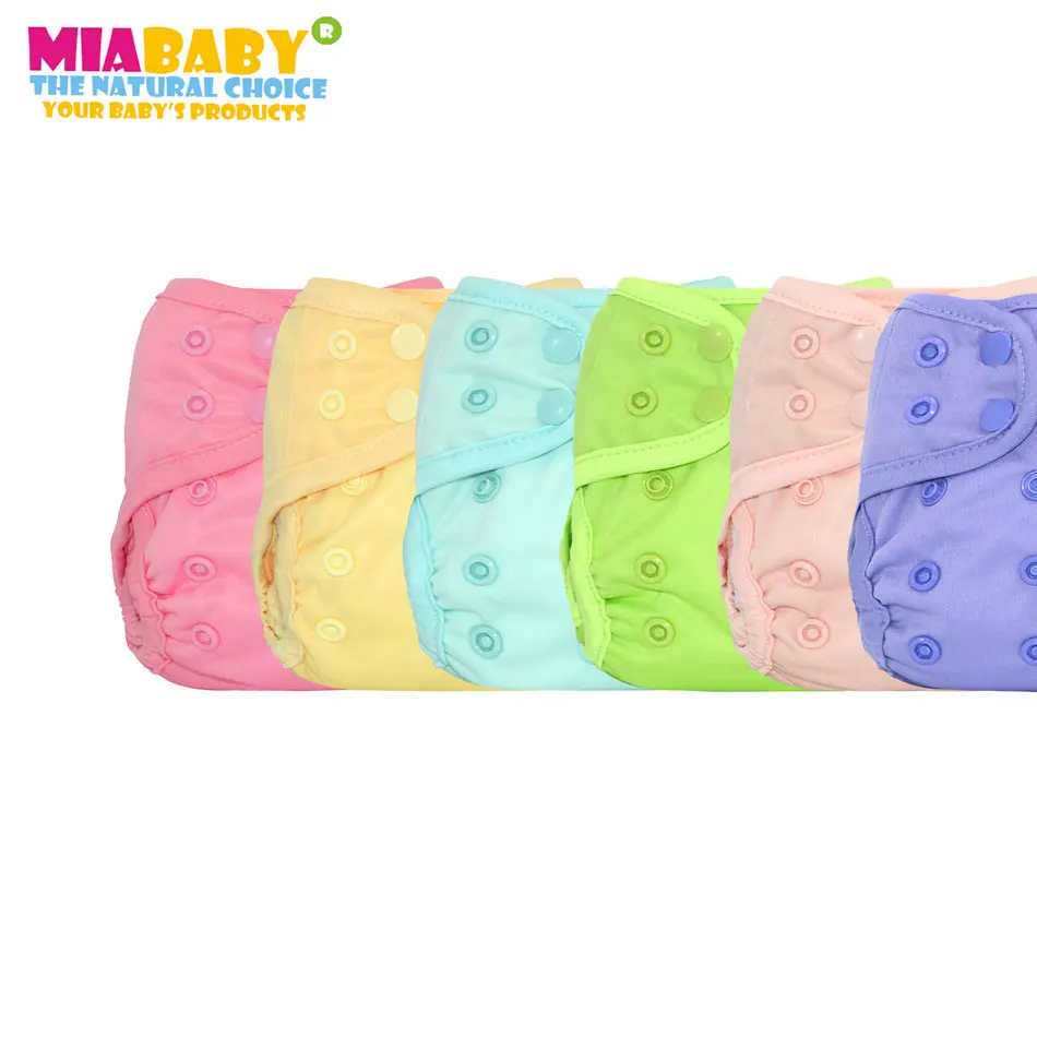 set3 Miababy(6 шт./лот) тканевые подгузники для новорожденных, подходит для маленьких девочек Boy3-5k 'g, с двойным протектором, легко носить и стирать - Цвет: set3