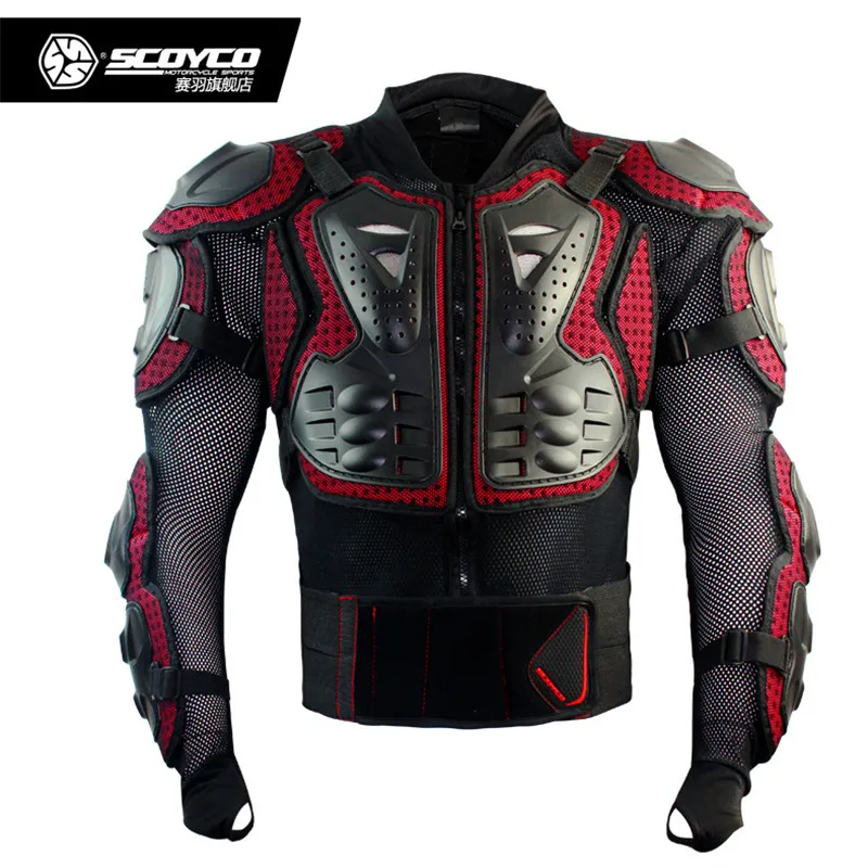 black red Подлинное Защитное снаряжение для езды на мотоцикле по бездорожью SCOYCO, защита от ветра, защита от ветра, одежда AM02 - Цвет: black red