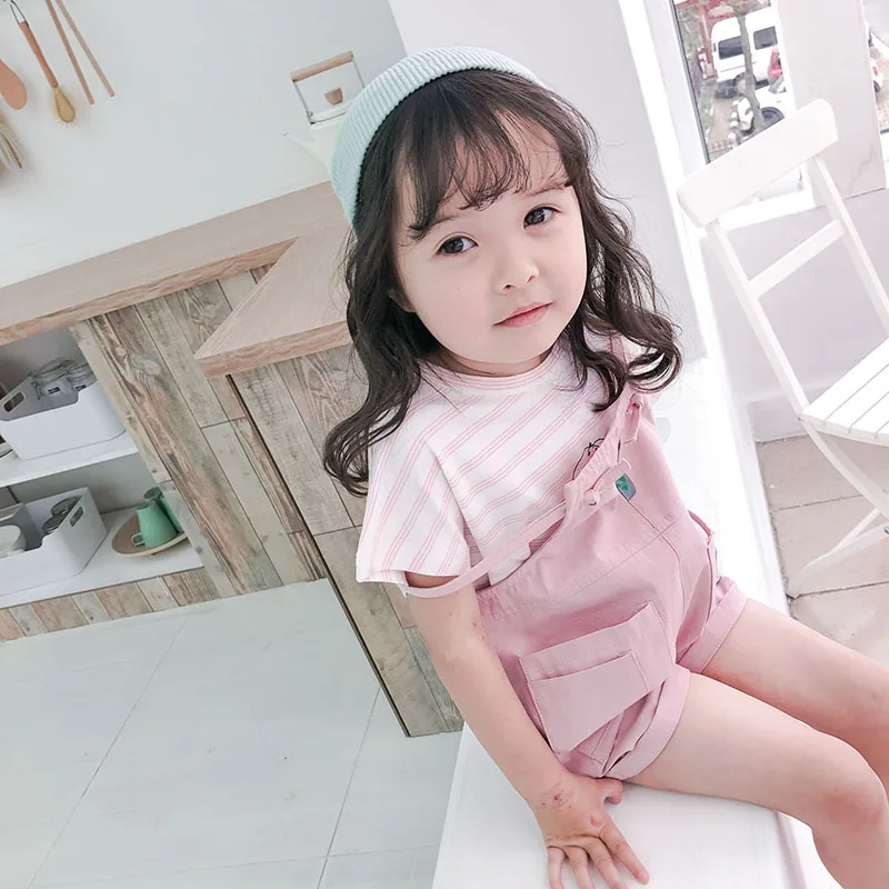Детский костюм Одежда для девочек Лето 2019 г. Новое поступление Детская Хлопковая