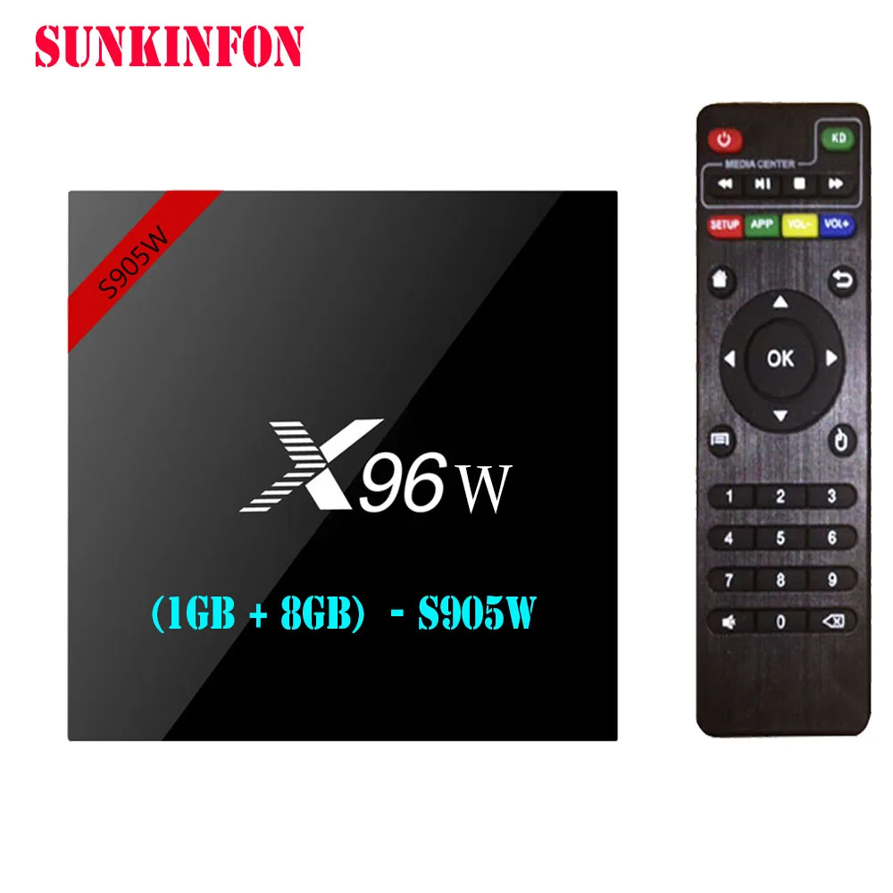 100 шт./лот X96W Android 7 1 ТВ приставка Amlogic S905W ГБ 8 четырехъядерный WIFI HDMI 4K HD Смарт