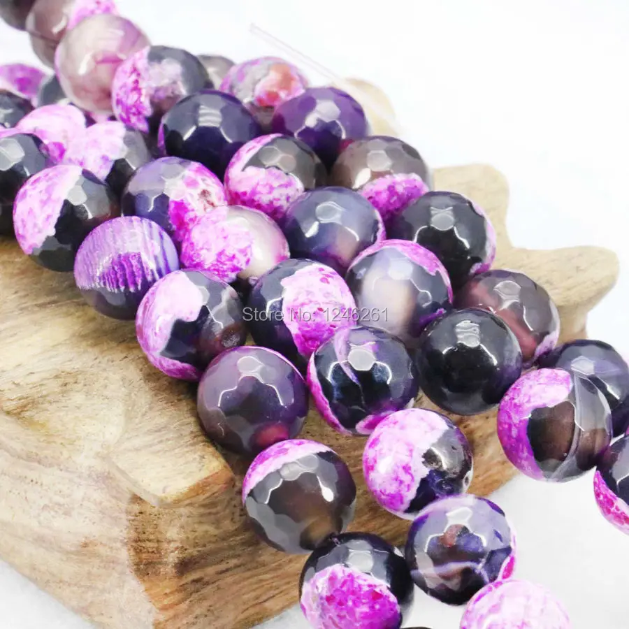 Бижутерия разноцветные Ониксовые бусины розовые и черные круглые сделай сам