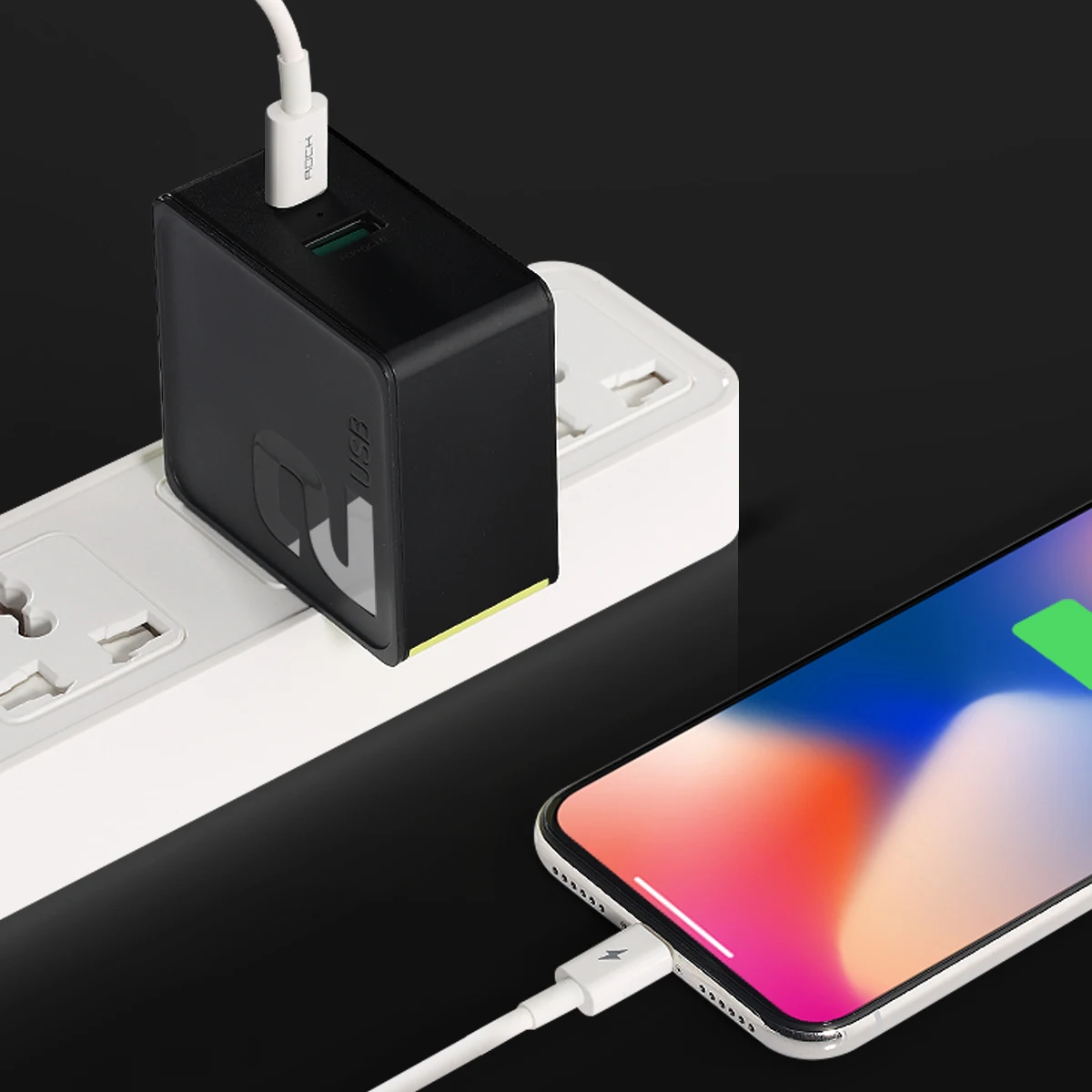 Rock USB и Pd Тип C зарядное устройство адаптер 36 Вт быстрый usb тип-c настенное зарядное устройство для Iphone samsung Andriod мобильного телефона ЕС и США штекер