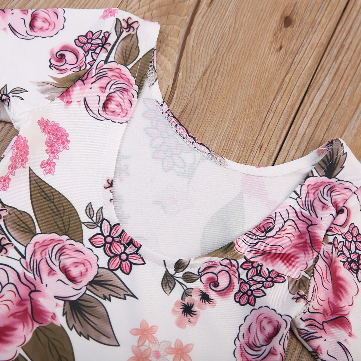 Детская одежда с цветочным принтом Детский комбинезон длинными рукавами для