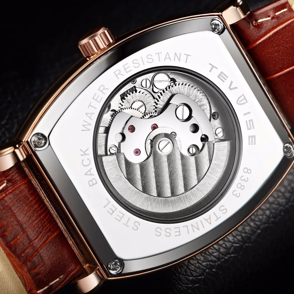 Tevise механические Автоматические часы для мужчин бизнес Tourbillon Топ люксовый бренд