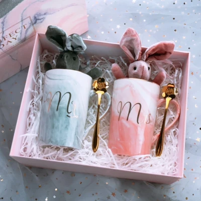 Two Cup set C 1 Набор, заказное имя, юбилей, подарок на день рождения, пара, керамическая кружка, чашка для свадьбы, предложение для невесты, жениха, лучшего человека, подарок для подружки невесты - Цвет: Two Cup set C