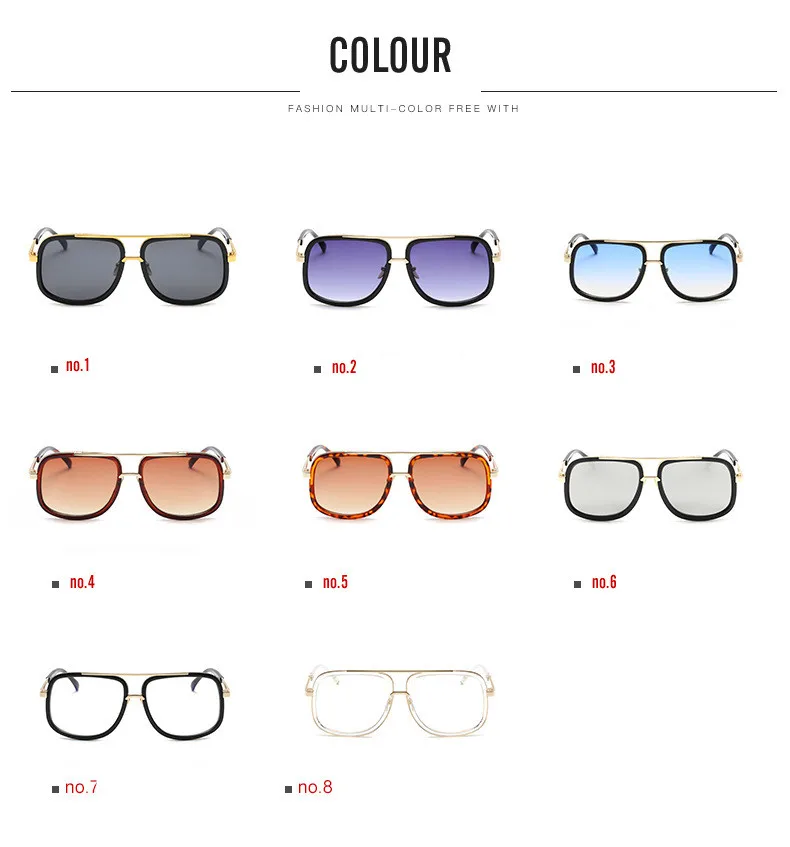 

2019 High Quality Square Sunglasses Men Women Retro Vintage Pilot Mens Sunglass Shades Sun Glasses For men 2018 zonnebril mannen