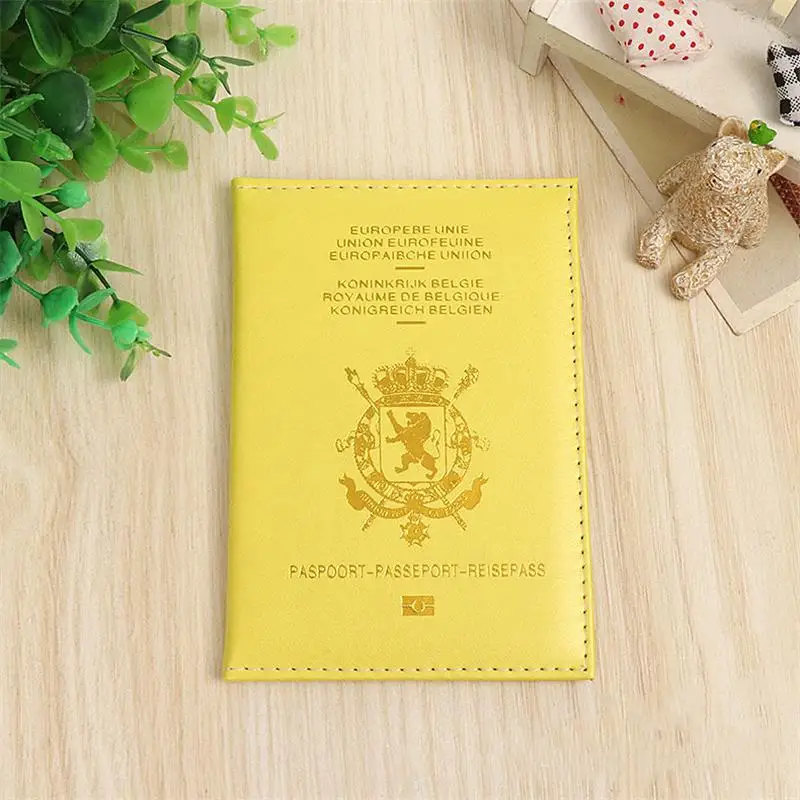 Yellow Высокое качество, защитный чехол для паспорта в бельгийском стиле, защитный чехол для паспорта в деловом стиле - Цвет: Yellow