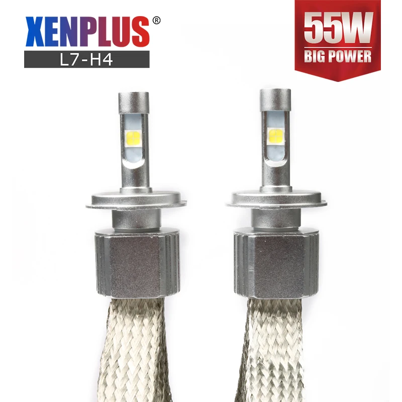 2 шт. H4 светодиодный D2S H7 Cree XHP70 чип 6600LM 55 Вт 12 в головной светильник лампа HB3 HB4 9004 9007
