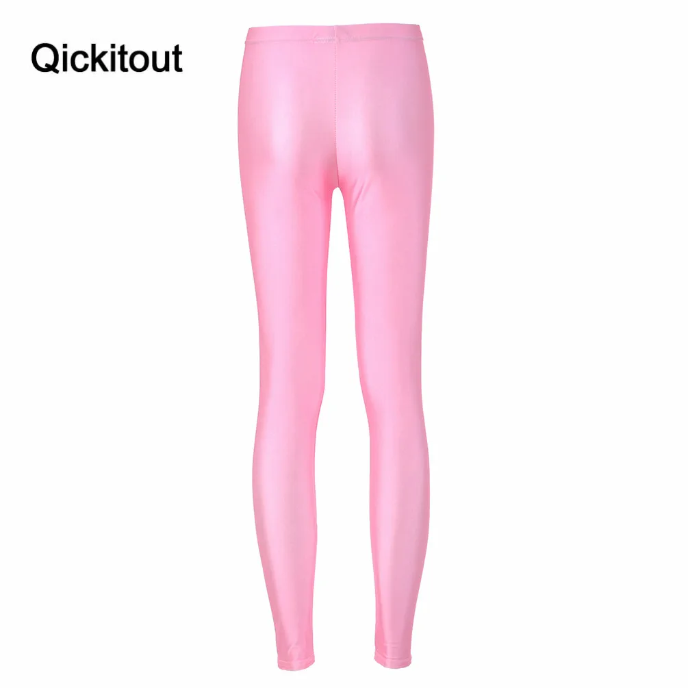 Qickitout Леггинсы для женщин 2016 пространство печати Брюки девочек Карамельный цвет