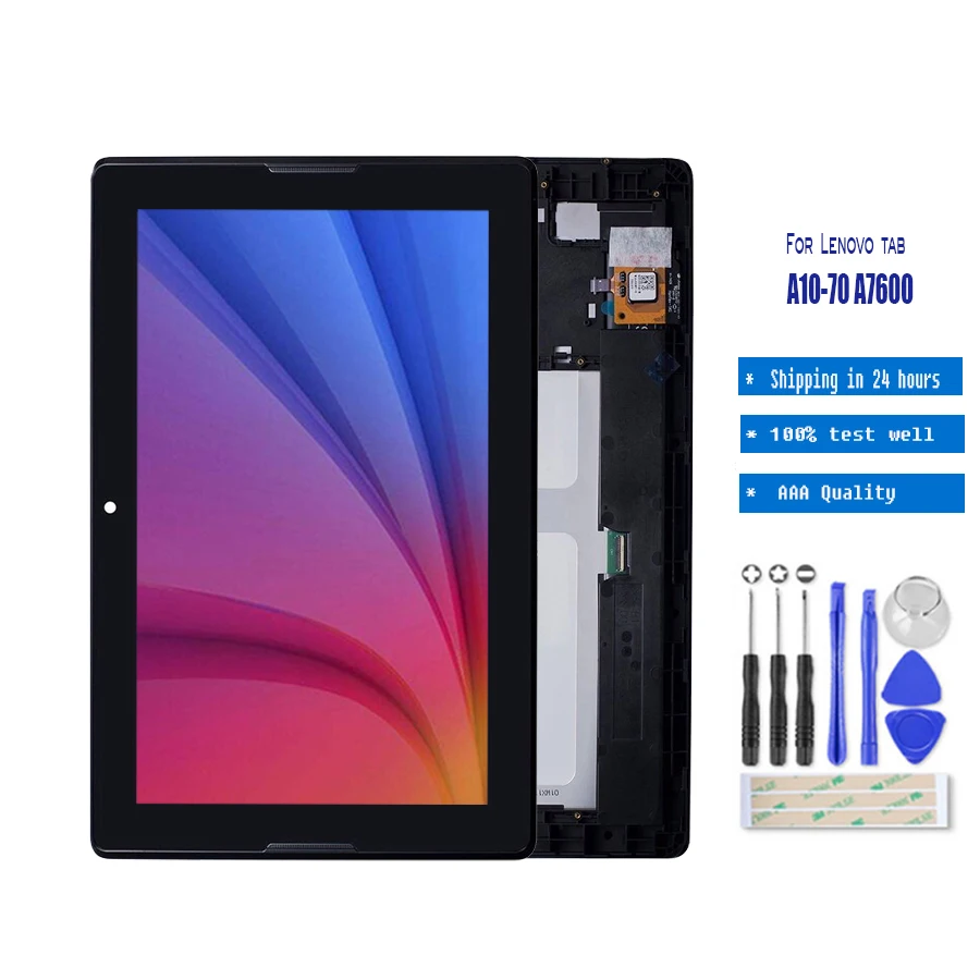 Сменный 10 1 дюймовый жк дисплей + тачскрин с рамкой в сборе для Lenovo Tab A7600 новый