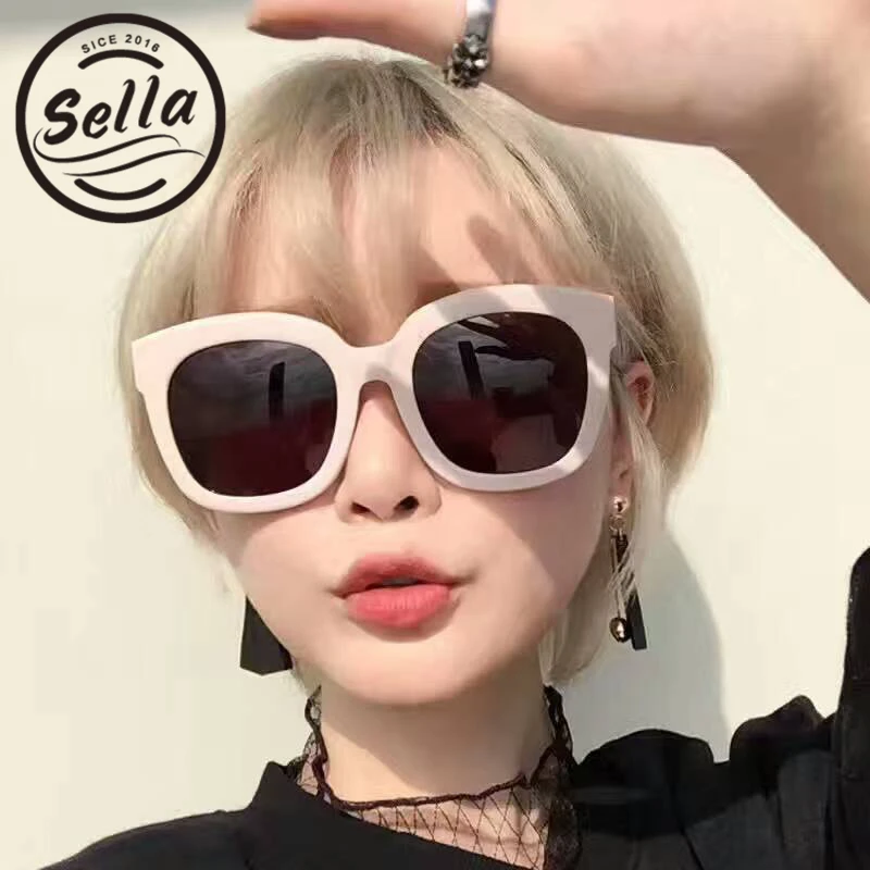 Sella корейский стиль модные квадратные солнцезащитные очки с большой оправой
