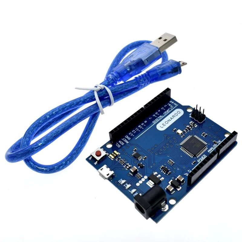 Макетная плата Leonardo R3 микроконтроллера Atmega32u4 с USB-кабелем, 3,3 В, 5 В