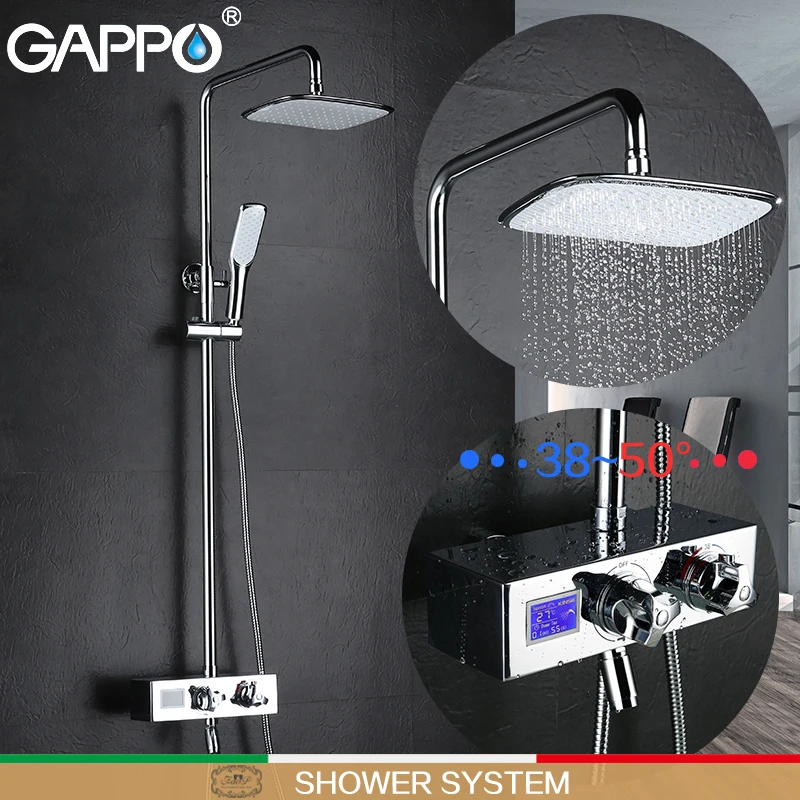 GAPPO смеситель для душа ванной комнаты с ЖК цифровым дисплеем смесители