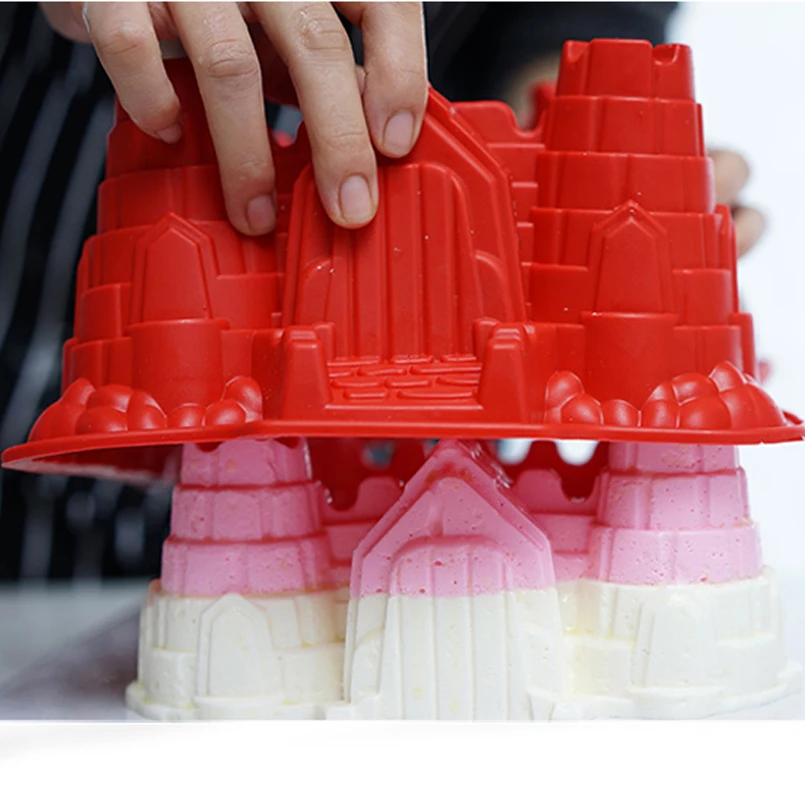 Пирог инструменты замок Форма 3D силиконовые формы торт мусс для выпечки печенья