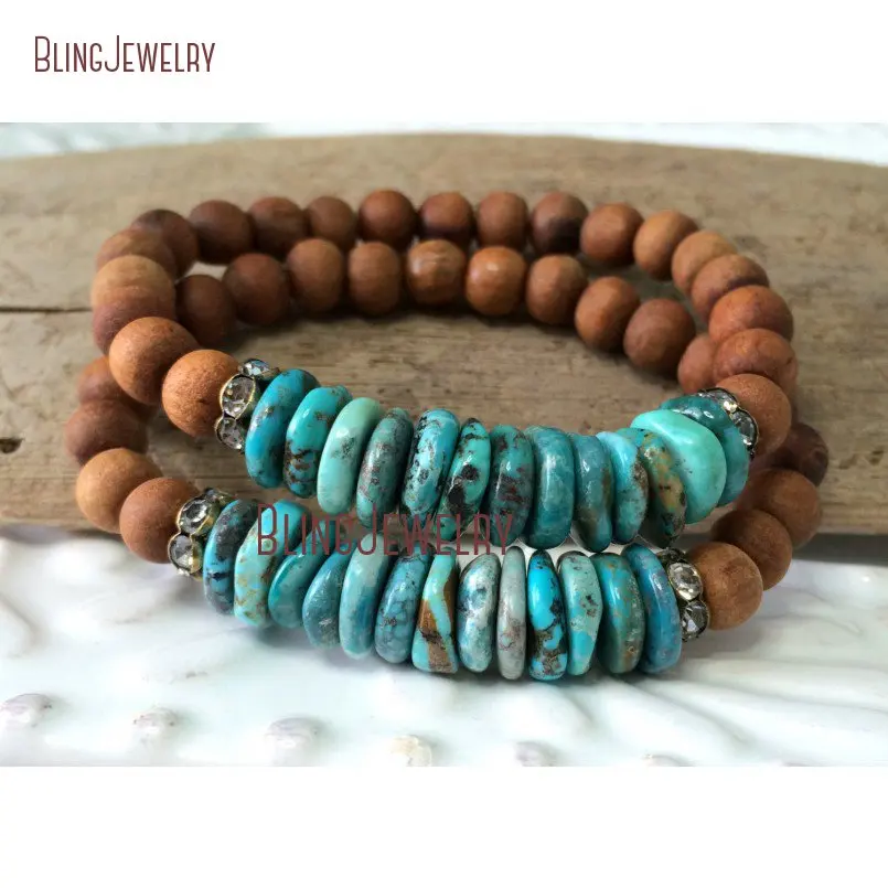 Браслет с деревянными бусинами браслет Howlite BM22772 | Украшения и аксессуары