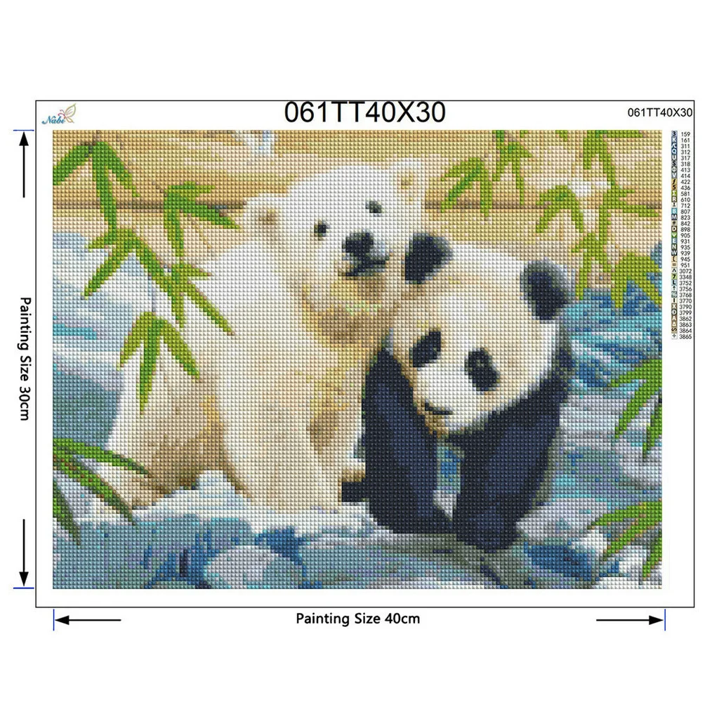 Diy Алмазная вышивка полярный медведь и панда полный квадрат картина крестиком 5d